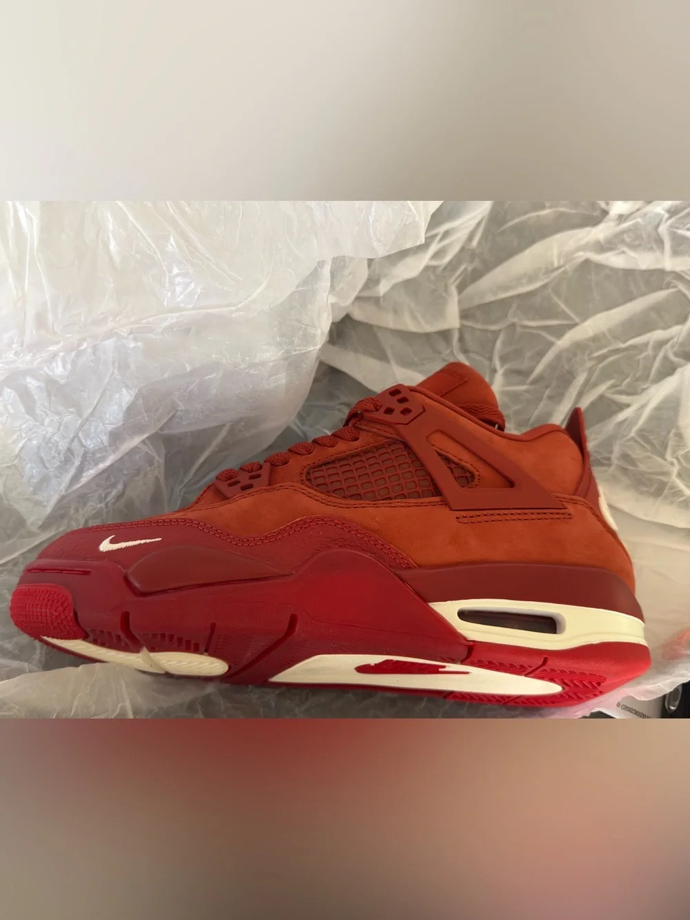 Jordan Men's Red Suede Jordan 4 Nigel Sylvester 